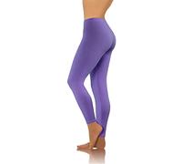 Sesto Senso Women's Leggings Long Cotton Girls Colorful Pants Sports Fitness Yoga L/40 Purple