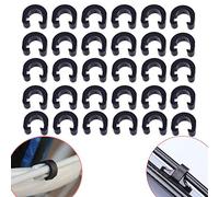 Sesyomr 30 PCS Black Bicycle C-Clips Clamps, Road Bicycle Mountain Bike C Clips Housing Hose Guide Clamps, for Brake Derailleur Shift Cables