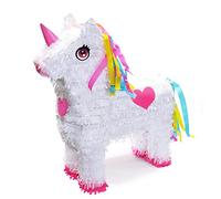 Sesyomr Unicorn Pinata for Unicorn Party Favor, Multi Color Hair & Tail, Pink Hearts (13 x 4 x 16 inches)