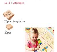 (Set 1?20+20pcs?) 100Pcs Baby Toys Drawing Toys Coloring Board Children Creative Doodles Early Learning Education Toy