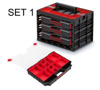 (Set 1) Parts Storage Organiser Tager Case DIY Compartment Cabinet Screws Carry Tool Box