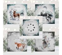 Set 1 - Watercolour Wicca, Pagan Christmas Yuletide, Winter Solstice cards, you choose! (5 x Mixed)