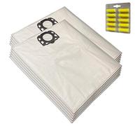 SET 10 Air Fresheners + 10 Vacuum Cleaner Dust Bags For Kärcher MV4, WD4, MV5, WD5, 2.863-006.0