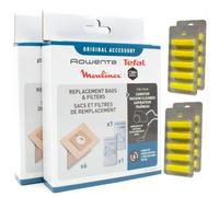 Set 12 Vacuum Bags + 2 Microfilter + 20 Scents Compatible with Moulinex Accessimo MO151401/4Q0, Accessimo MO151501/4Q0 | 12 Bags, Air Fresheners, Accessories, Spare Parts