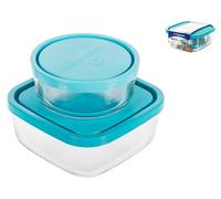 Set 2 Glass Frigoverre Containers with Plastic Lid Bormioli Rocco