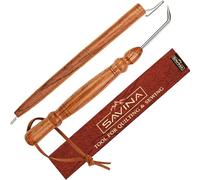 Set 2 Loom Pen Tool & Loom Hook, Yarn Helper, Yarn Guide for Loom Knitting, Handmade Tools to Make Yarn Loom Crafts Quicker & Easier for Knitters