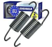 Set 2 Pieces Drum Springs for Washing Machine with Original Code 00606818 606818 for Bosch for Siemens Maxx Classixx VarioPerfect Avantixx iQ100 iQ300 iQ390 - MADE IN EU - Warranty 10 Years - MONTERAL