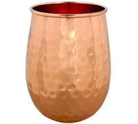 Set 2 Pieces Hammered Copper Tumbler - 100% Pure Copper Tumbler for Water - Better Then Glasses, Safer Than Plastic Copper Water Glass (Design 3)