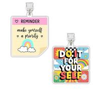 Set 2Pcs Reminder Make Yourself A Priority, Do It For Your Self Kindle Charms, Dust Plug Charm 1.5 Inches Self Love, Motivation, Positive Lightning/Type C Acrylic Material Accessories for Phone
