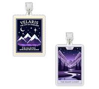 Set 2Pcs Velaris City Of Starlight, The Night Court Kindle Charms, Dust Plug Charm 1.5 Inches ACOTAR Book Club, Bookworm, Fantasy Lightning/Type C Acrylic Material Accessories for E-Reader for Phone