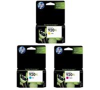 SET 3 HP 920XL HP920XL CD972AE CD973AE CD974AE C Y M