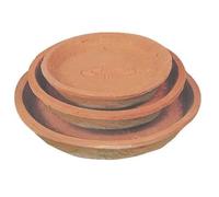 Set 3 Large Round Aged Terracotta Saucers Fallen Fruits Multi One Size