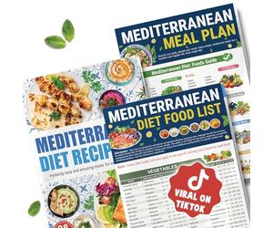Set 3 Mediterranean Diet Chart Food List 2025, Mediterranean Ingredient Meal Plan, Serving Sizes Calories Net Carbs, Weight Loss Diet, Diabetes-Friendly, Heart Healthy, Easy Recipes for Beginners