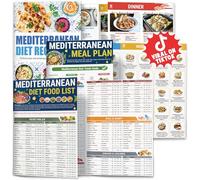 Set 3 Mediterranean Diet Chart Food List 2026, Mediterranean Ingredient Meal Plan, Serving Sizes Calories Net Carbs, Weight Loss Diet, Diabetes-Friendly, Heart Healthy, Easy Recipes for Beginners