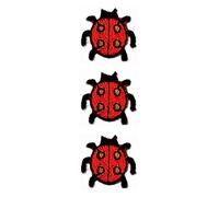 Set 3 Pcs Mini Small Cute Red Ladybug Insect Flowers Embroidered Applique Iron On Sew On Patch Cartoon Kids Sticker Craft Embroidery Iron On Sewing Logo Jacket Polo T- Shirt Hat Backpacks