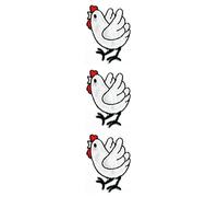 Set 3 Pcs Mini Small Cute White Chick Chicken Bird Iron On Patches Cartoon Fashion Patch Badge Applique Logo Clothes Jacket Jeans Cap Backpacks