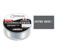 Set: 30-50 Metres, 100% Fluorocarbon Leader Line by Jenzi Diameter 0.16-0.39 mm Fishing Line, Perfect as a Leader for Perch, Zander or Trout + Free Petri Heil! Sticker (0.19 mm - 50 m - 2.57 kg)