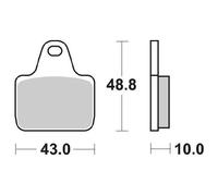 Set 4 Brake Pads SBS 805DS-1 Brembo 0 P4.34 X99.C4.60/61 Monobloc Softness