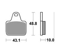 Set 4 Brake Pads SBS 805DS-2 Brembo 0 P4.34 X99.C4.60/61 Monobloc Softness