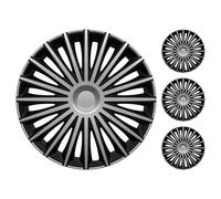 Set 4 Hubcaps Dakota Series Argo Wheel Cover 13"/14"/15"/16" Silver Black