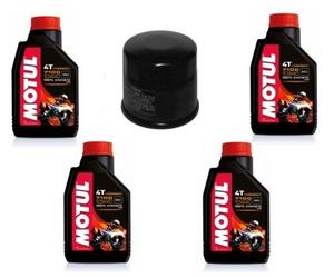 Set 4 L Oil Motul 7100 10W40 & Oil Filter Hiflo T Riumph Tiger 800 955 105
