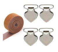 Set 4pcs Canvas Stretch Clip for Cross Stitch, Scroll Rod Side Tensioner Universal Hand Embroidery Needlework Frame Sewing Gadget Accessories Tensioner Clip Stretch DIY Quilting