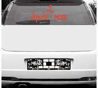 Set 50 cm Exciter Lettering and 20 cm Rose Sticker Tattoo Car Rear Decorative Film Depeche Mode (Red Mirrored)