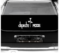 Set 50 cm Exciter Lettering and 20 cm Rose Sticker Tattoo Die Cut Car Decal Car Rear Decorative Film Depeche Mode (White for Outside)