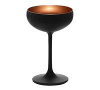 Set 6 Cups Champagne Olympic Black Copper 23 CL Stolzle Glasses Sparkling Wine