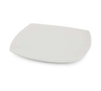 Set 6 Dinner Plates Tokyo White Square Porcelain 27x27 cm Saturnia