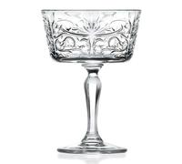 Set 6 Glasses Cocktail Champagne TATTOO 27 co Crystal Etched RCR