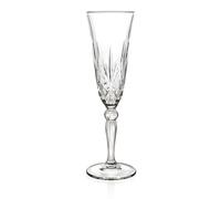 Set 6 Glasses Flute MELODIA 16 co Crystal Carved - RCR Italiana - Bar