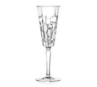 Set 6 Glasses Flute Sparkling Wine Etna 19 CL Eco Crystal - RCR Italy -