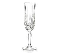 Set 6 Glasses Flute Sparkling Wine Opera 13 CL IN Eco Crystal - Rcr Italian -