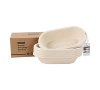 Set 6 Pulp Bread Proofing Basket 12 inch Oval Sourdough Banneton Bortform Bread Baking Supplies with Storage Bag 30pcs Disposable Non-woven Liners for Professional and Homemade Bread
