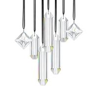 Set 7 Clear Crystal Prisms Suncatchers Window Hanging, Modern Grief Gift