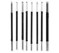 Set 8 Pcs Hand Tools Carving Wood, Length 142 Mm/5.59 In, Engraving Stone And Wood, Steel Carbon Carving Tools, Practice Seal Wood Stone Boxed