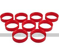 Set 9 Bar Billiards plastic hole lining rings - red