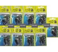 Set: 9 Packs of Behr (135pcs) Float Stopper Fishing Line Stopper Rubber Stopper Line Stopper Size Mini Small M by Behr + Free Petri Heil! Sticker (Mini for Line Thickness 0.15~0.24mm)