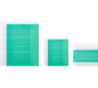 Set - A4, A5 & Ruler, reading aid coloured overlays for Dyslexia & Irlem Syndrome 12 Colours to choose from (Leaf)