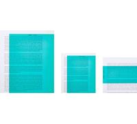 Set - A4, A5 & Ruler, reading aid coloured overlays for Dyslexia & Irlem Syndrome 12 Colours to choose from (Turquoise)