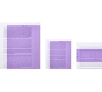 Set - A4, A5 & Ruler, reading aid coloured overlays for Dyslexia & Irlem Syndrome 12 Colours to choose from (Purple)
