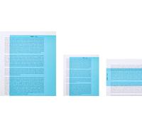 Set - A4, A5 & Ruler, reading aid coloured overlays for Dyslexia & Irlem Syndrome 12 Colours to choose from (Aqua)