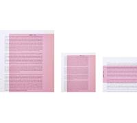 Set - A4, A5 & Ruler, reading aid coloured overlays for Dyslexia & Irlem Syndrome 12 Colours to choose from (Rose)