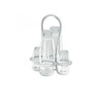 Set Aceto Olio Sale E Pepe Guzzini Bianco Collezione Gocce Bianco 23130000