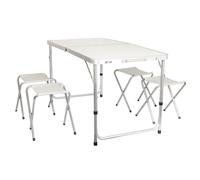Set Aluminum Folding Camping Table 120 Cm With 4 Stools Folding Garden Table