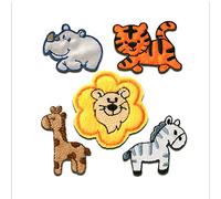 Set animale Children - Iron on Patches Adhesive Emblem Stickers Appliques, Size: 0 x 0 inches
