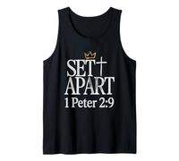 Set Apart Christian Shirt 1 Peter 2:9 Faith Identity Kingdom Tank Top