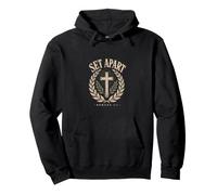 Set Apart Romans 1:1 Christian Emblem Pullover Hoodie