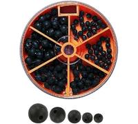 Set: approx. 110 premium rubber beads assorted rubber beads in dispenser tin